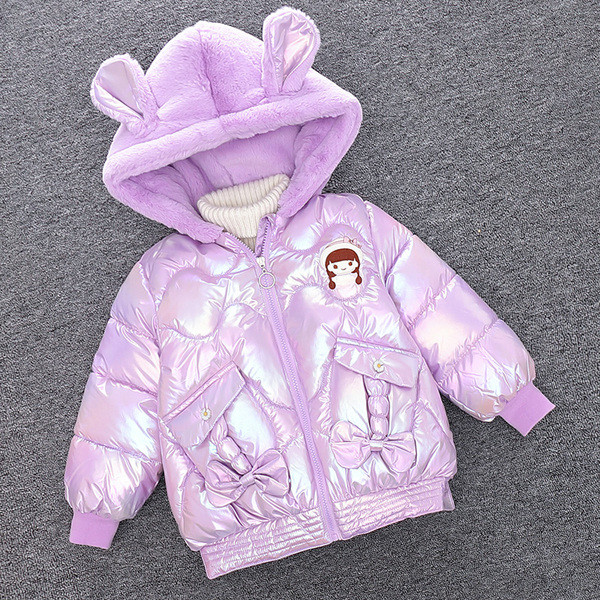 Παιδικό μπουφάν με κουκούλα για κορίτσια - κατάλληλο για χειμώνα