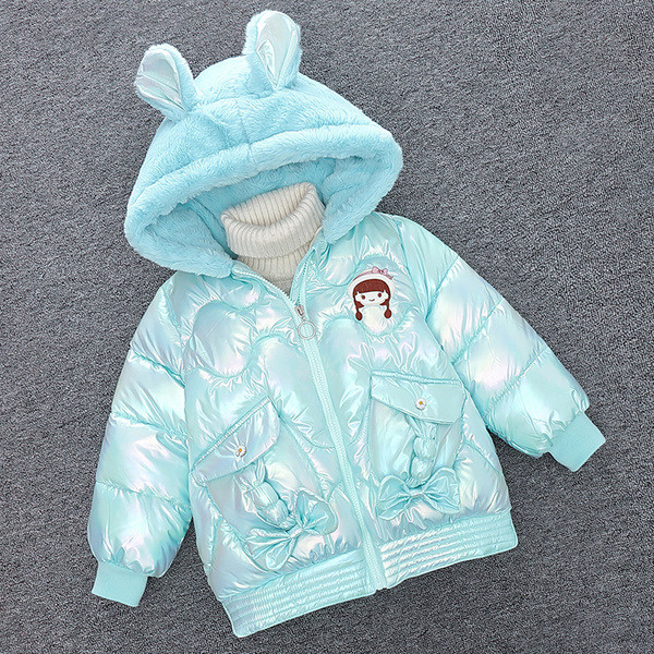 Παιδικό μπουφάν με κουκούλα για κορίτσια - κατάλληλο για χειμώνα