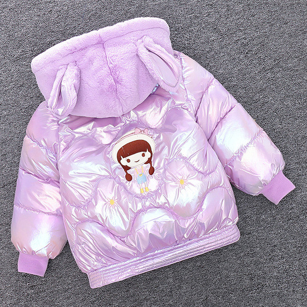 Παιδικό μπουφάν με κουκούλα για κορίτσια - κατάλληλο για χειμώνα