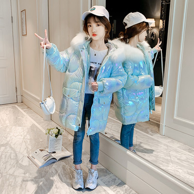 Keskmise pikkusega laste jope kapuutsiga