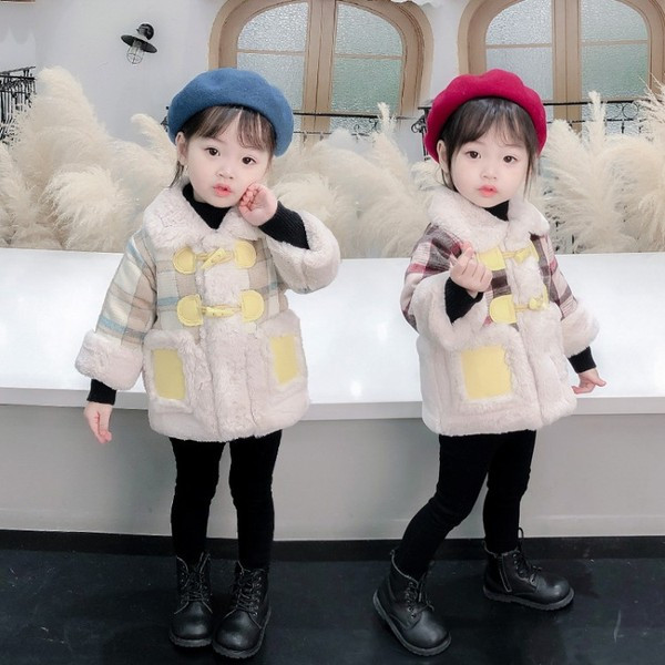 Laste nööpide ja kraega sulejope tüdrukutele