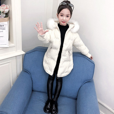 Moodne pikk kapuutsiga ja sulejope tüdrukutele