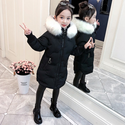 Moodne pikk kapuutsiga ja sulejope tüdrukutele