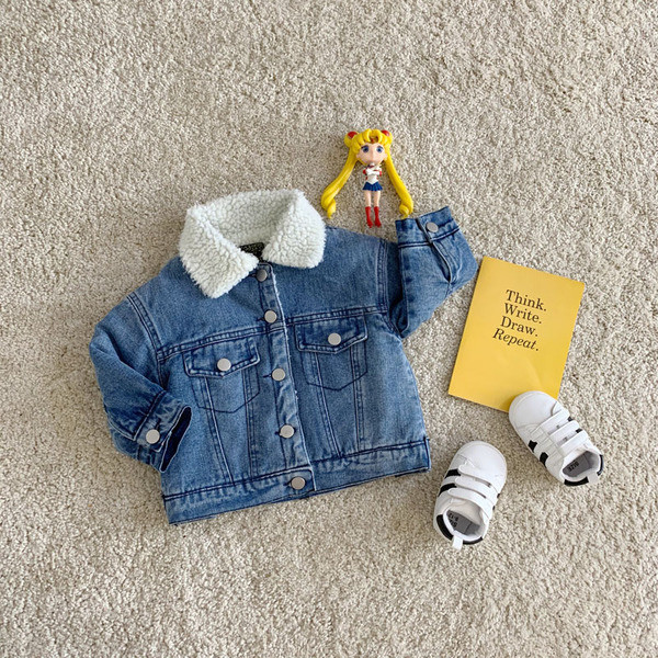 Uut mudelit värvilise aplikatsiooniga laste teksajakk poistele