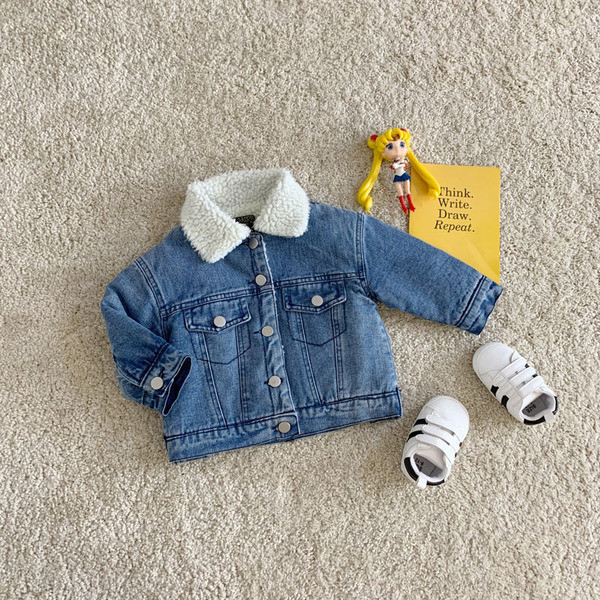 Uut mudelit värvilise aplikatsiooniga laste teksajakk poistele