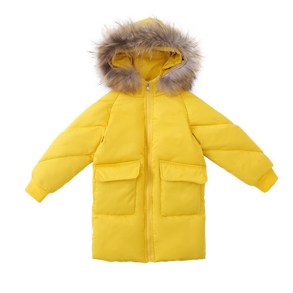 Kapuutsiga ja sulestikuga talvejope tüdrukutele