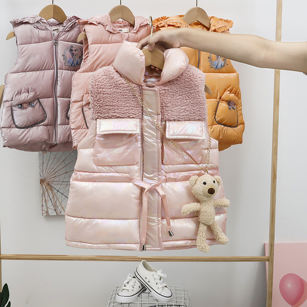 Talvine sule- ja vöökoha lipsuga lastevest - tüdrukutele