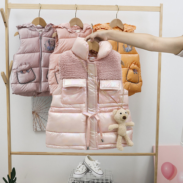 Talvine sule- ja vöökoha lipsuga lastevest - tüdrukutele