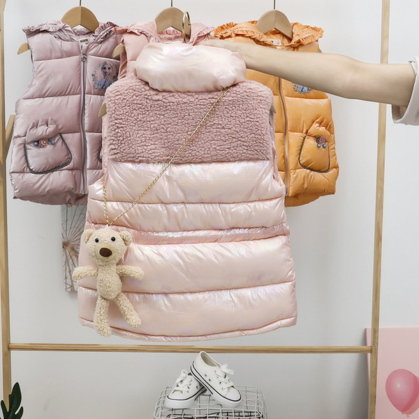 Talvine sule- ja vöökoha lipsuga lastevest - tüdrukutele