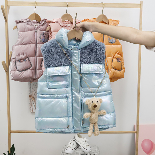 Talvine sule- ja vöökoha lipsuga lastevest - tüdrukutele