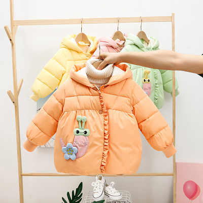 Moodne 3D-elementidega laste jope tüdrukutele