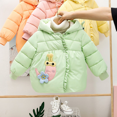 Moodne 3D-elementidega laste jope tüdrukutele