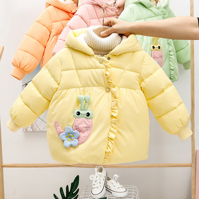 Moodne 3D-elementidega laste jope tüdrukutele