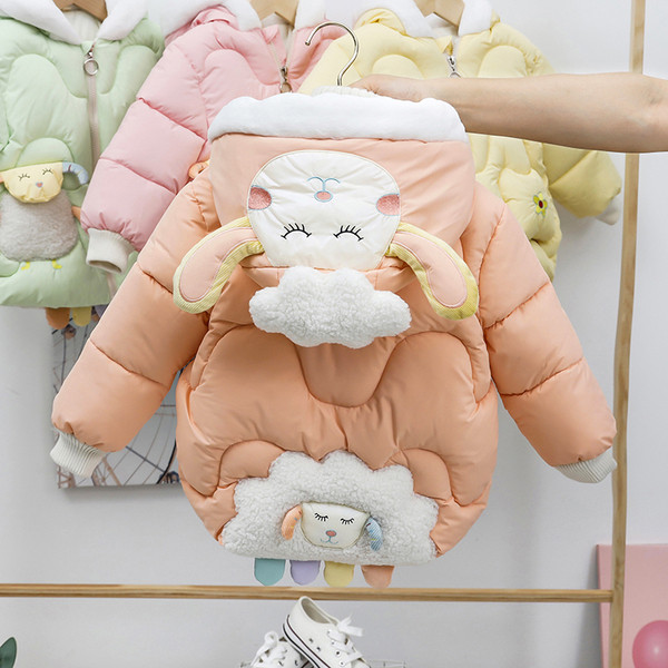 Παιδικό χειμερινό μπουφάν για κορίτσια με κουκούλα