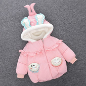 Uue mudeli kapuutsiga laste talvejope tüdrukutele