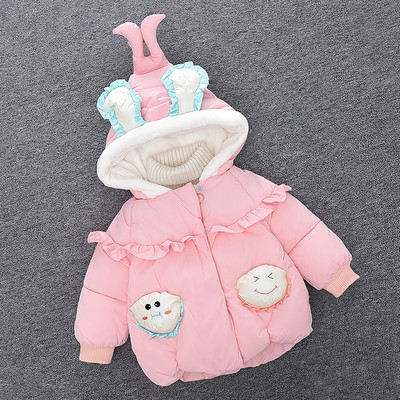 Uue mudeli kapuutsiga laste talvejope tüdrukutele