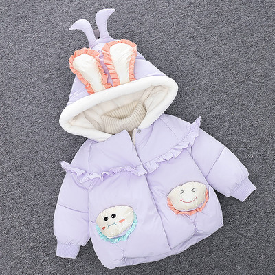 Uue mudeli kapuutsiga laste talvejope tüdrukutele