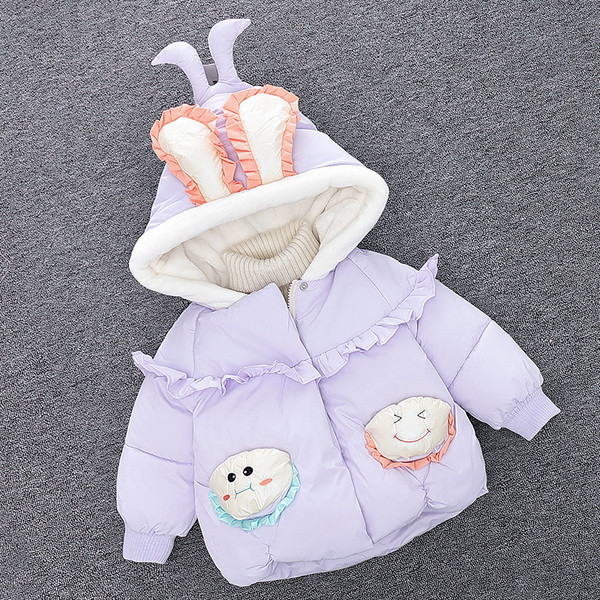 Uue mudeli kapuutsiga laste talvejope tüdrukutele