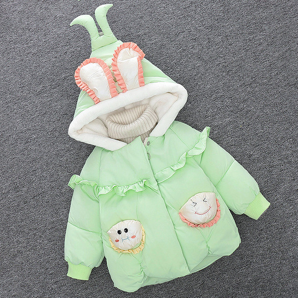 Uue mudeli kapuutsiga laste talvejope tüdrukutele