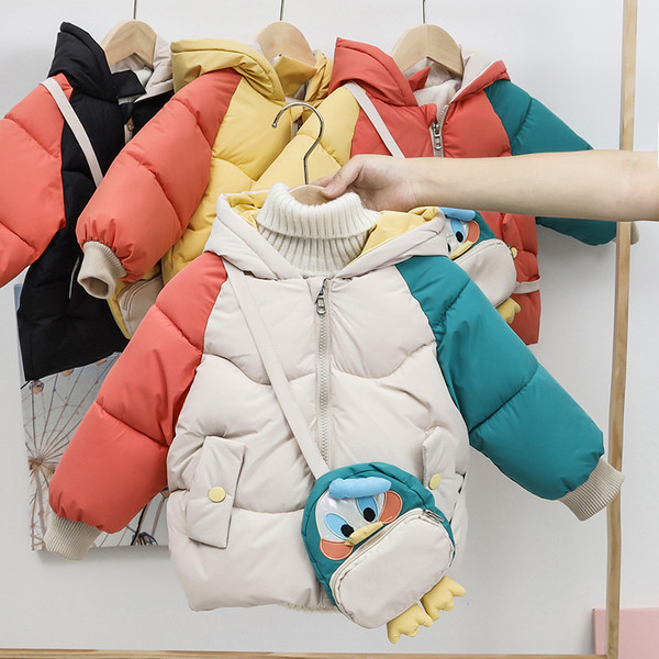 Dječja zimska jakna s kapuljačom za dječake
