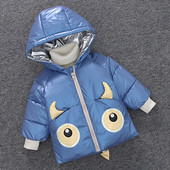 Kapuutsiga ja 3D elemendiga talvine laste jope tüdrukutele