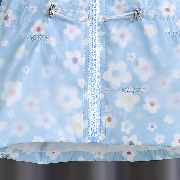 Moodne lillemotiividega kapuutsiga laste jope