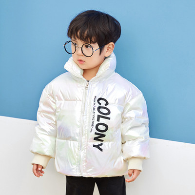 Särava efekti ja kirjadega laste talvejope - unisex mudel