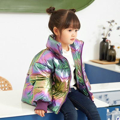 Särava efekti ja kirjadega laste talvejope - unisex mudel