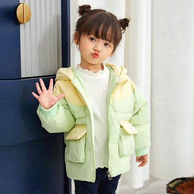 Sügis-talvine laste jope kapuutsiga ja taskutega