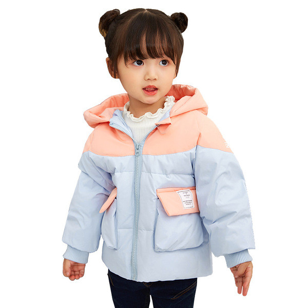 Sügis-talvine laste jope kapuutsiga ja taskutega