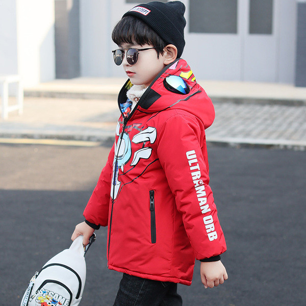 Bērnu jaka zēniem ar rāvējslēdzēju un aplikāciju