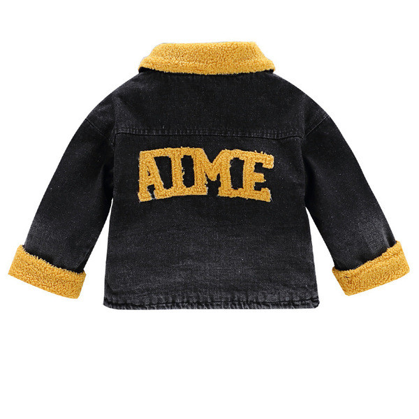 Dječja traper jakna s toplom postavom i gumbima