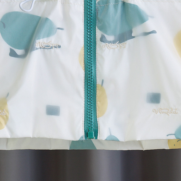 Moodne kapuutsiga ja kummiga laste jope tüdrukutele