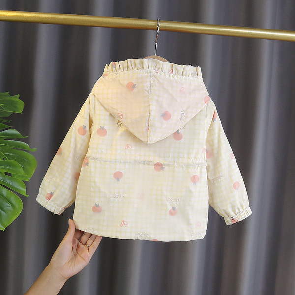 Kevadeks sobiva trükiga vabaaja laste jope tüdrukutele