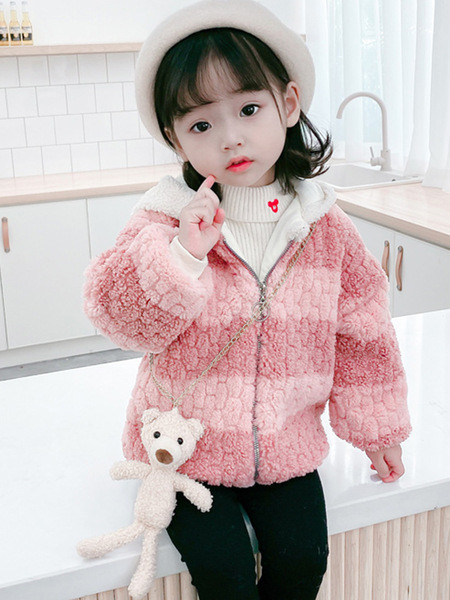 Lukuga ja kapuutsiga plüüsis lastejope tüdrukutele