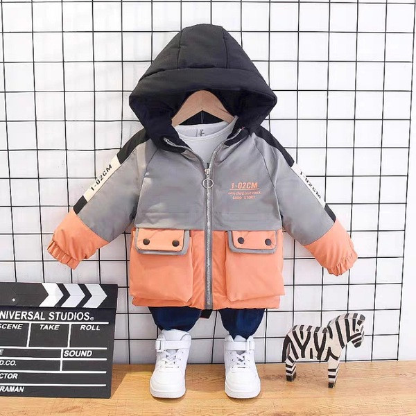 Topla zimska jakna za dječake sa kapuljačom