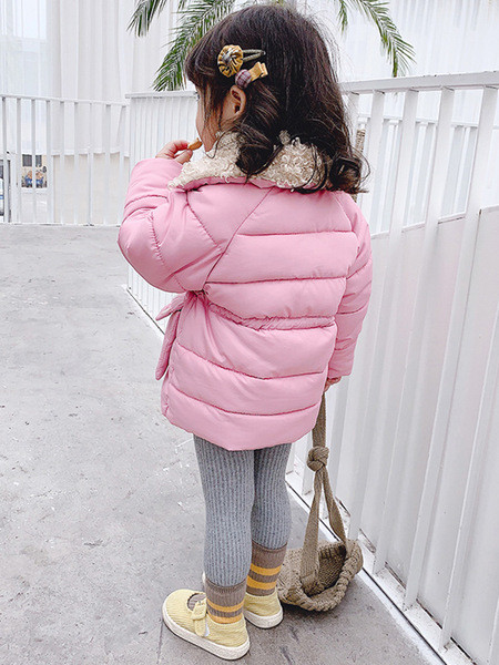 Pehme krae ja voodriga laste talvejope tüdrukutele