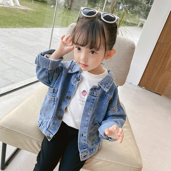 Kevad-sügis teksajakk tüdrukutele