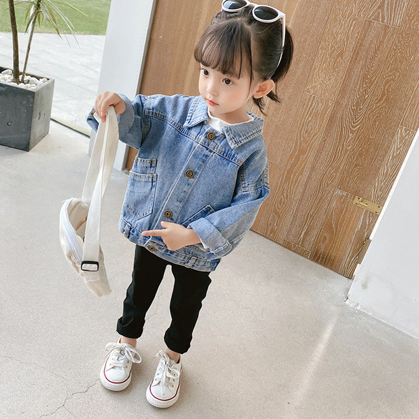 Kevad-sügis teksajakk tüdrukutele