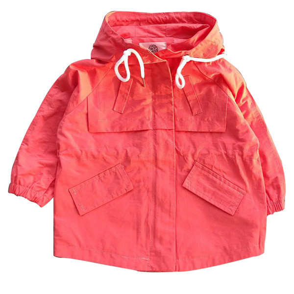 Kapuutsiga ja lukuga laste kevad-sügis tuulejope tüdrukutele