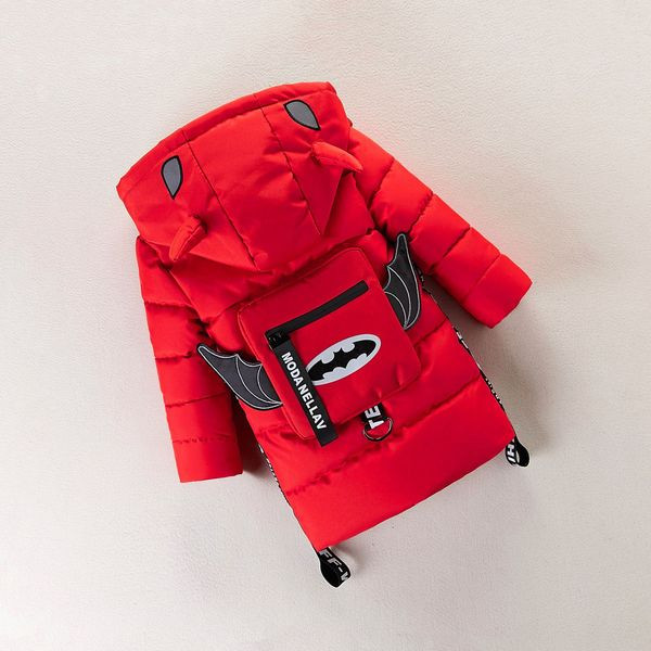 Χειμερινό μπουφάν για αγόρια με τρισδιάστατα στοιχεία