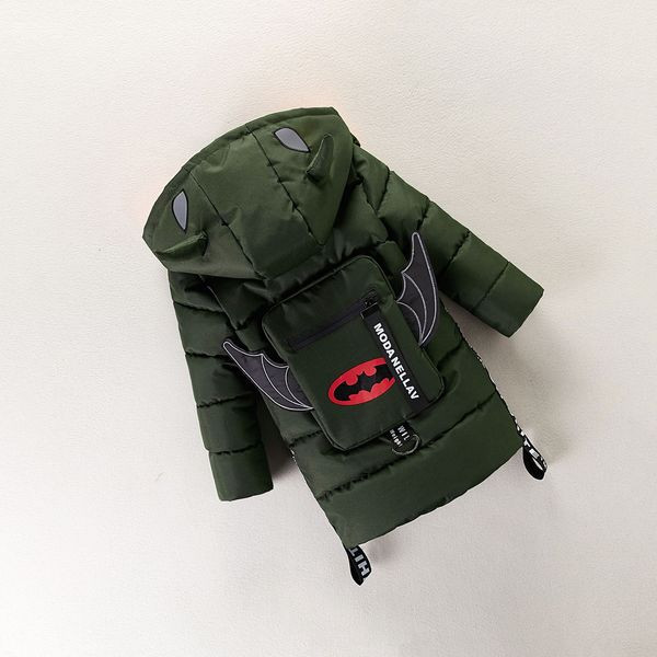 Χειμερινό μπουφάν για αγόρια με τρισδιάστατα στοιχεία