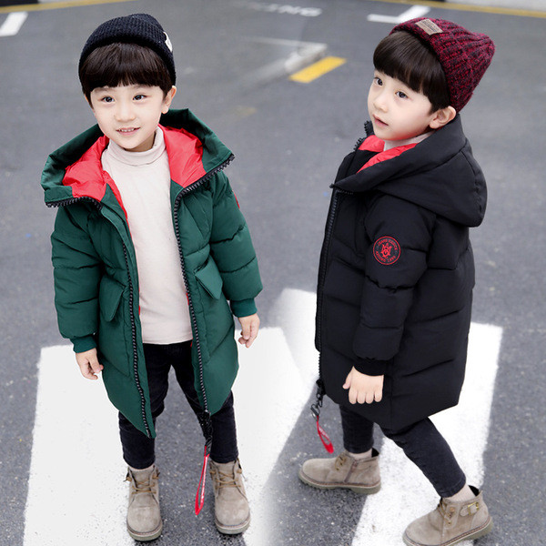 Χειμερινό μπουφάν ζεστό μεσαίου μήκους για αγόρια