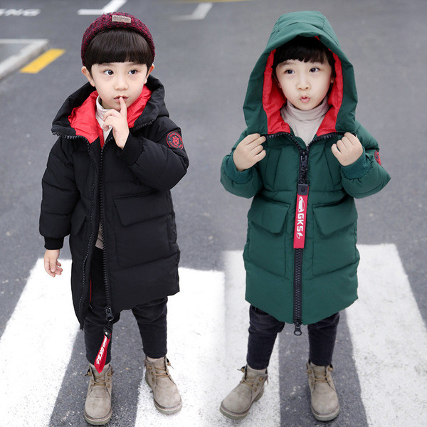 Χειμερινό μπουφάν ζεστό μεσαίου μήκους για αγόρια