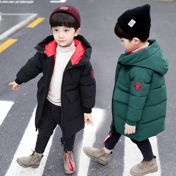 Χειμερινό μπουφάν ζεστό μεσαίου μήκους για αγόρια