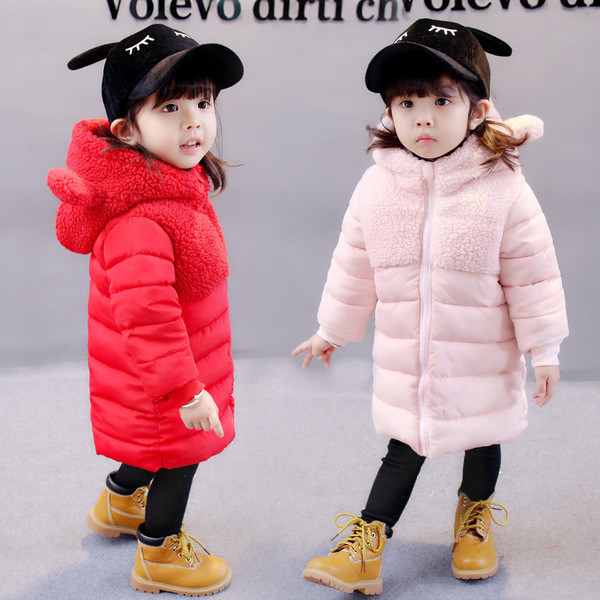 Sule ja 3D kapuutsiga laste jope tüdrukutele