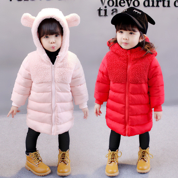 Sule ja 3D kapuutsiga laste jope tüdrukutele