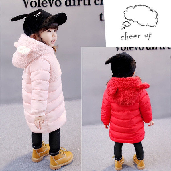 Sule ja 3D kapuutsiga laste jope tüdrukutele