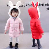 3D kapuutsiga laste talvejope tüdrukule