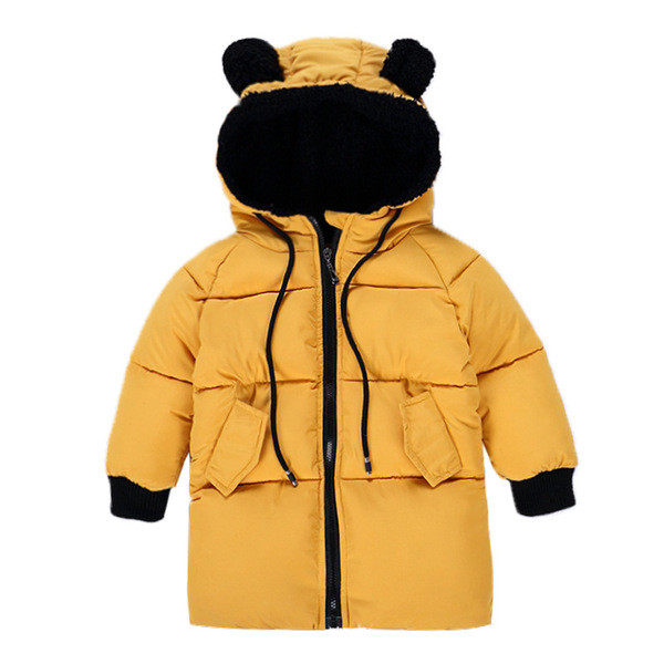Dječja jakna za dječaka tipa topli kaput s patentnim zatvaračem i kapuljačom